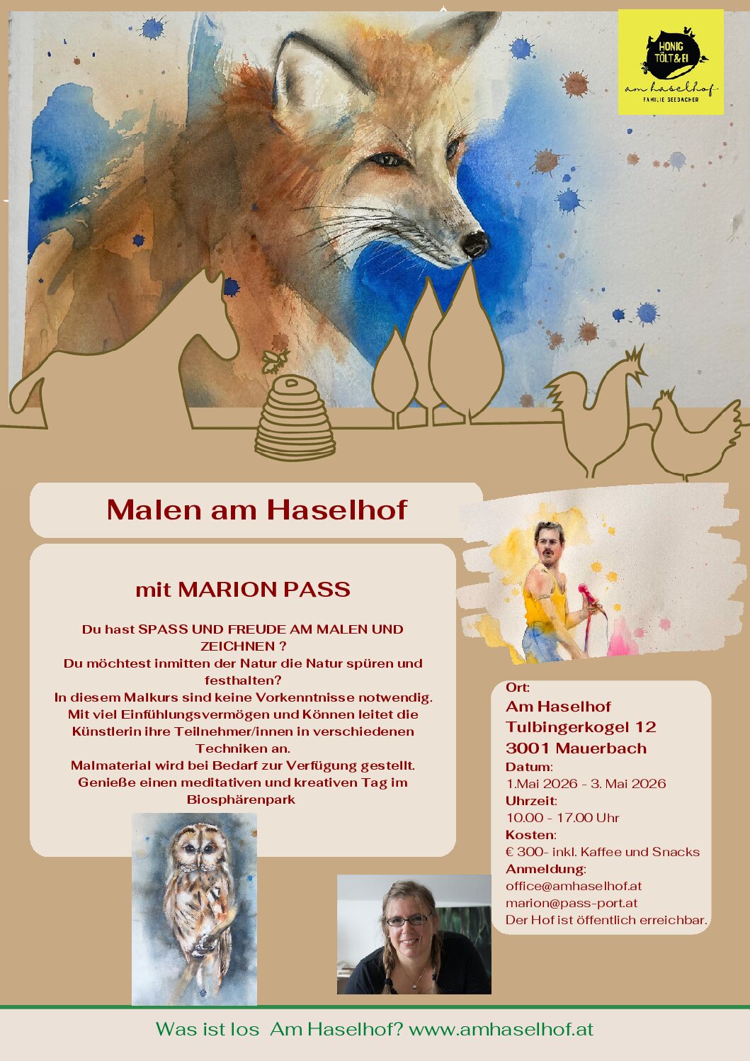 Malkurs am Haselhof 01.05. – 03.05.2026