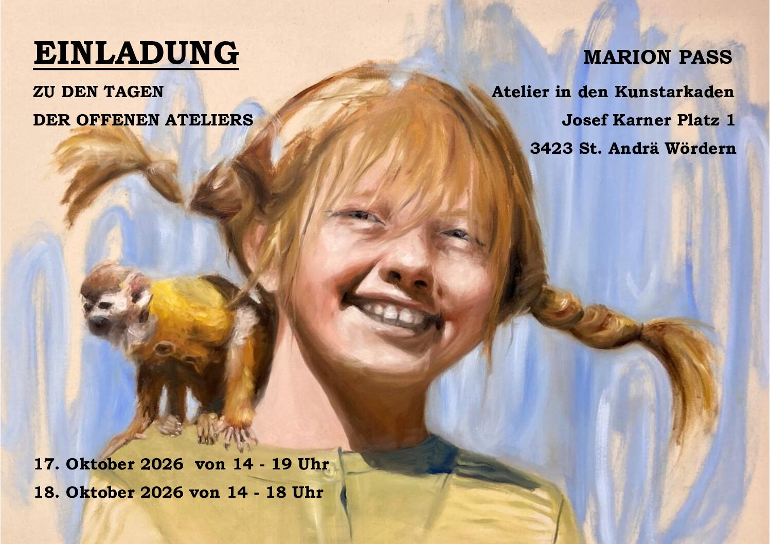 Herzliche Einladung zu den Tagen der offenen Ateliers